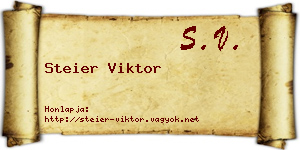 Steier Viktor névjegykártya